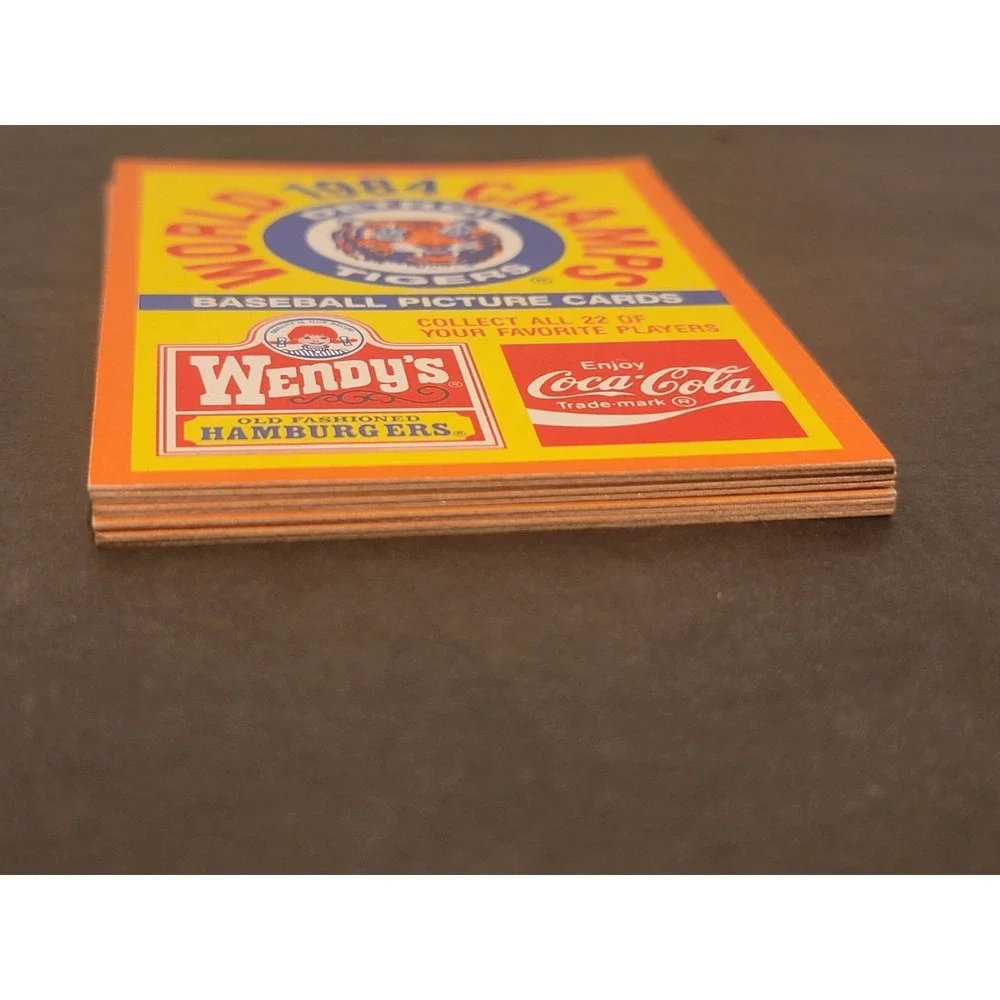 Vintage 1980s Topp's Wendy's Lot 9 Coca-Cola World Champs' 1984‎ Detroit Tigers